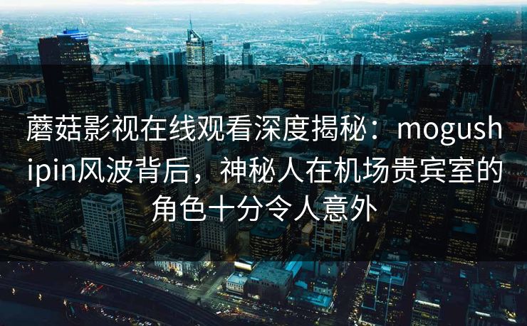 蘑菇影视在线观看深度揭秘:mogushipin风波背后,神秘人在机场贵宾室的角色十分令人意外-第1张图片-麻豆传媒全景档案 蘑菇影视在线观看深度揭秘:mogushipin风波背后,神秘人在机场贵宾室的角色十分令人意外-第1张图片-麻豆传媒全景档案