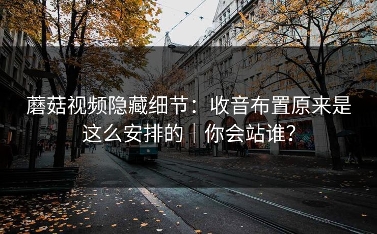 蘑菇视频隐藏细节:收音布置原来是这么安排的|你会站谁?-第1张图片-麻豆传媒全景档案 蘑菇视频隐藏细节:收音布置原来是这么安排的|你会站谁?-第1张图片-麻豆传媒全景档案